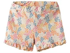 Name It shorts fresh salmon med blomsterprint